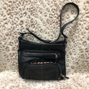 Tignanello black leather handbag